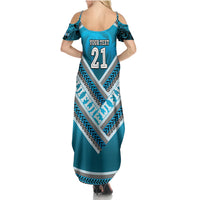 Custom Fiji Rugby Family Matching Summer Maxi Dress and Hawaiian Shirt Fijian Warrior With Polynesian Tribal Tattoos LT9 - Polynesian Pride