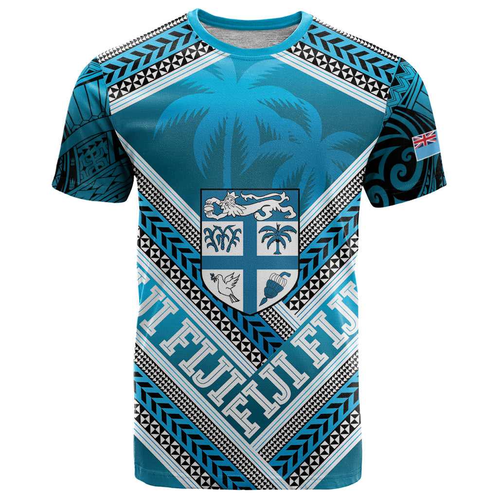 Custom Fiji Rugby T Shirt Fijian Warrior With Polynesian Tribal Tattoos