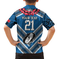 Custom Manuma Samoa Rugby Family Matching Long Sleeve Bodycon Dress and Hawaiian Shirt Ula fala Samoan Siva Tau Tribal LT9 - Polynesian Pride