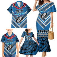 Custom Manuma Samoa Rugby Family Matching Mermaid Dress and Hawaiian Shirt Ula fala Samoan Siva Tau Tribal LT9 - Polynesian Pride
