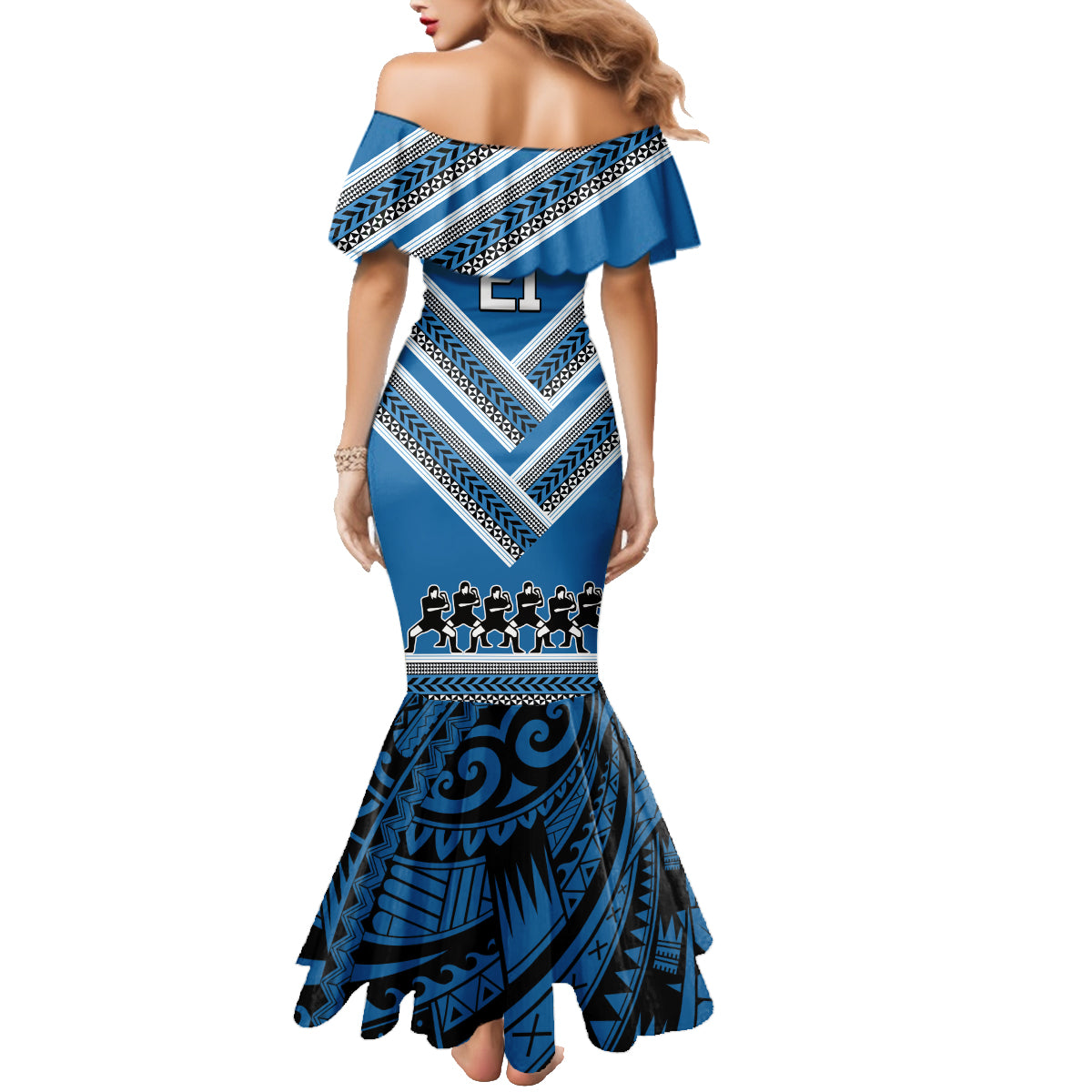 Custom Manuma Samoa Rugby Family Matching Mermaid Dress and Hawaiian Shirt Ula fala Samoan Siva Tau Tribal LT9 - Polynesian Pride