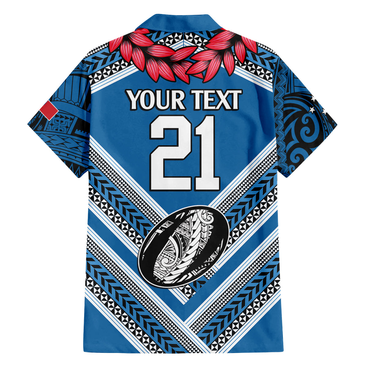 Custom Manuma Samoa Rugby Family Matching Off Shoulder Short Dress and Hawaiian Shirt Ula fala Samoan Siva Tau Tribal LT9 - Polynesian Pride