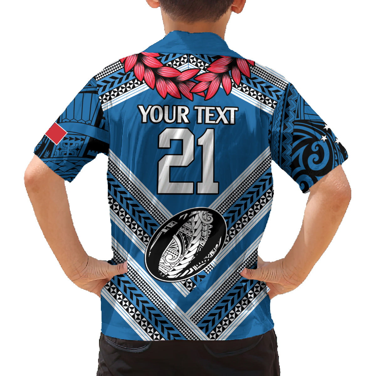 Custom Manuma Samoa Rugby Family Matching Puletasi and Hawaiian Shirt Ula fala Samoan Siva Tau Tribal LT9 - Polynesian Pride