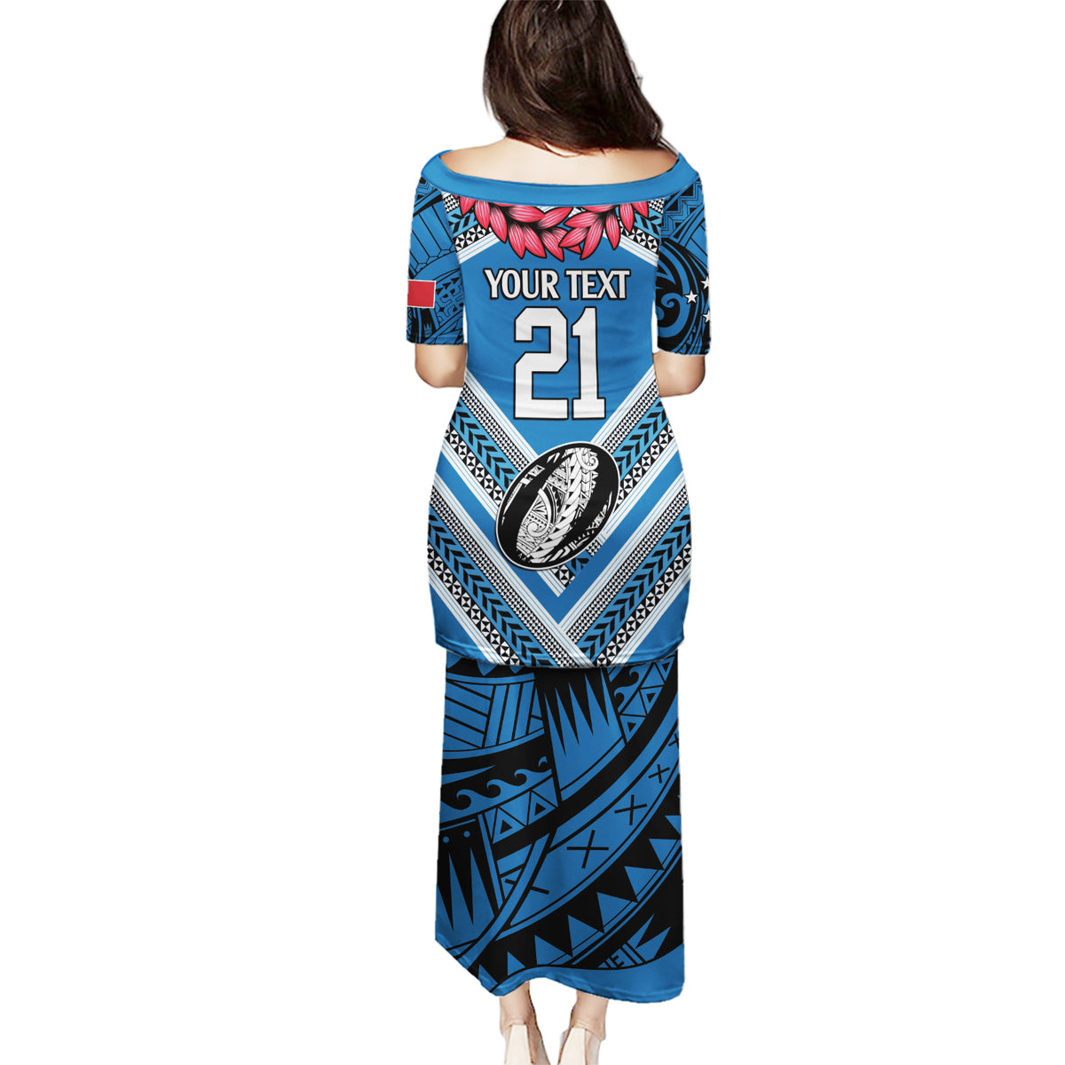 Custom Manuma Samoa Rugby Puletasi Ula fala Samoan Siva Tau Tribal