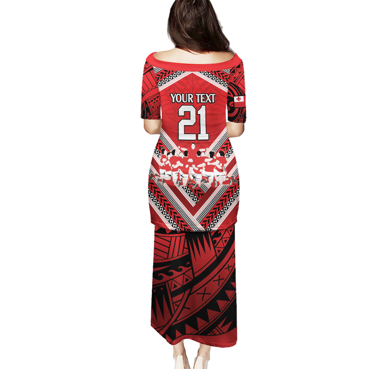 Custom Tonga Rugby Family Matching Puletasi and Hawaiian Shirt Tonga Sipi Tau Ngatu Tribal Pattern
