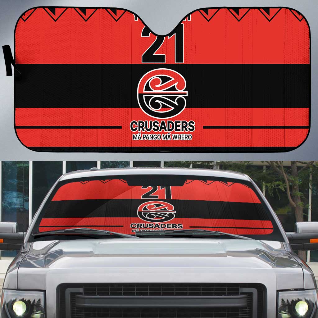 New Zealand Rugby Pacific Custom Auto Sun Shade Whatumoana Classic Retro 2025 LT9 Red - Polynesian Pride