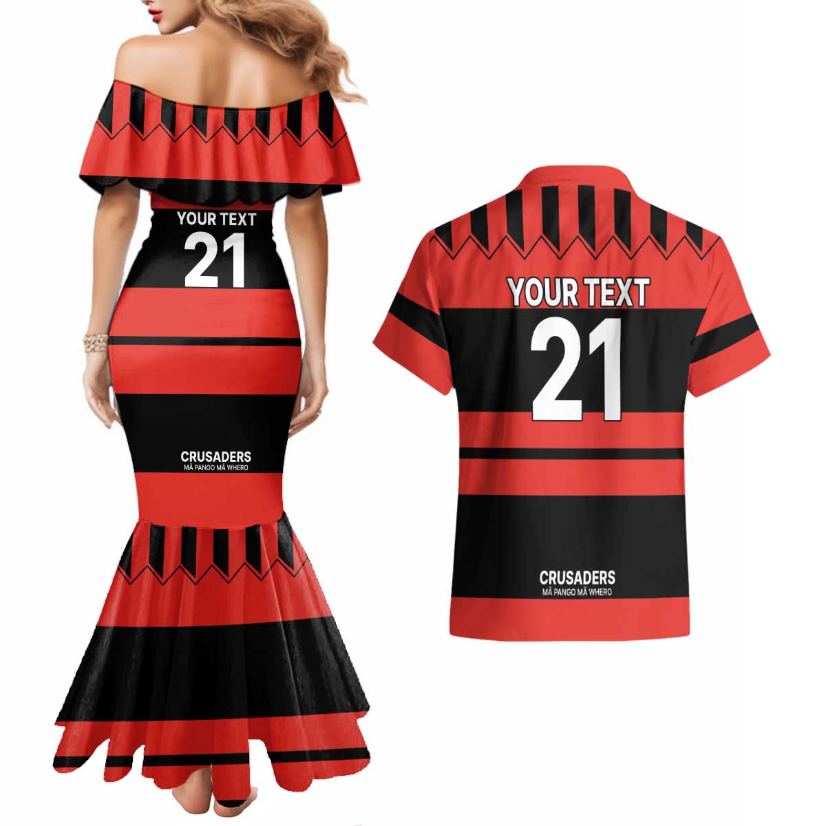 New Zealand Rugby Pacific Custom Couples Matching Mermaid Dress and Hawaiian Shirt Whatumoana Classic Retro 2025 LT9 - Polynesian Pride