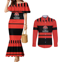 New Zealand Rugby Pacific Custom Couples Matching Mermaid Dress and Long Sleeve Button Shirt Whatumoana Classic Retro 2025