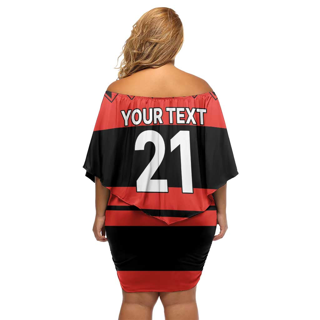 New Zealand Rugby Pacific Custom Family Matching Off Shoulder Short Dress and Hawaiian Shirt Whatumoana Classic Retro 2025 LT9 - Polynesian Pride