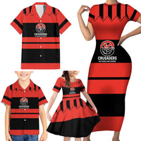 New Zealand Rugby Pacific Custom Family Matching Short Sleeve Bodycon Dress and Hawaiian Shirt Whatumoana Classic Retro 2025 LT9 - Polynesian Pride