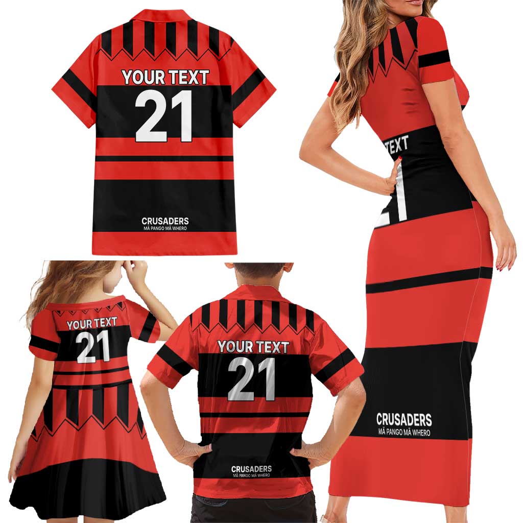 New Zealand Rugby Pacific Custom Family Matching Short Sleeve Bodycon Dress and Hawaiian Shirt Whatumoana Classic Retro 2025 LT9 - Polynesian Pride