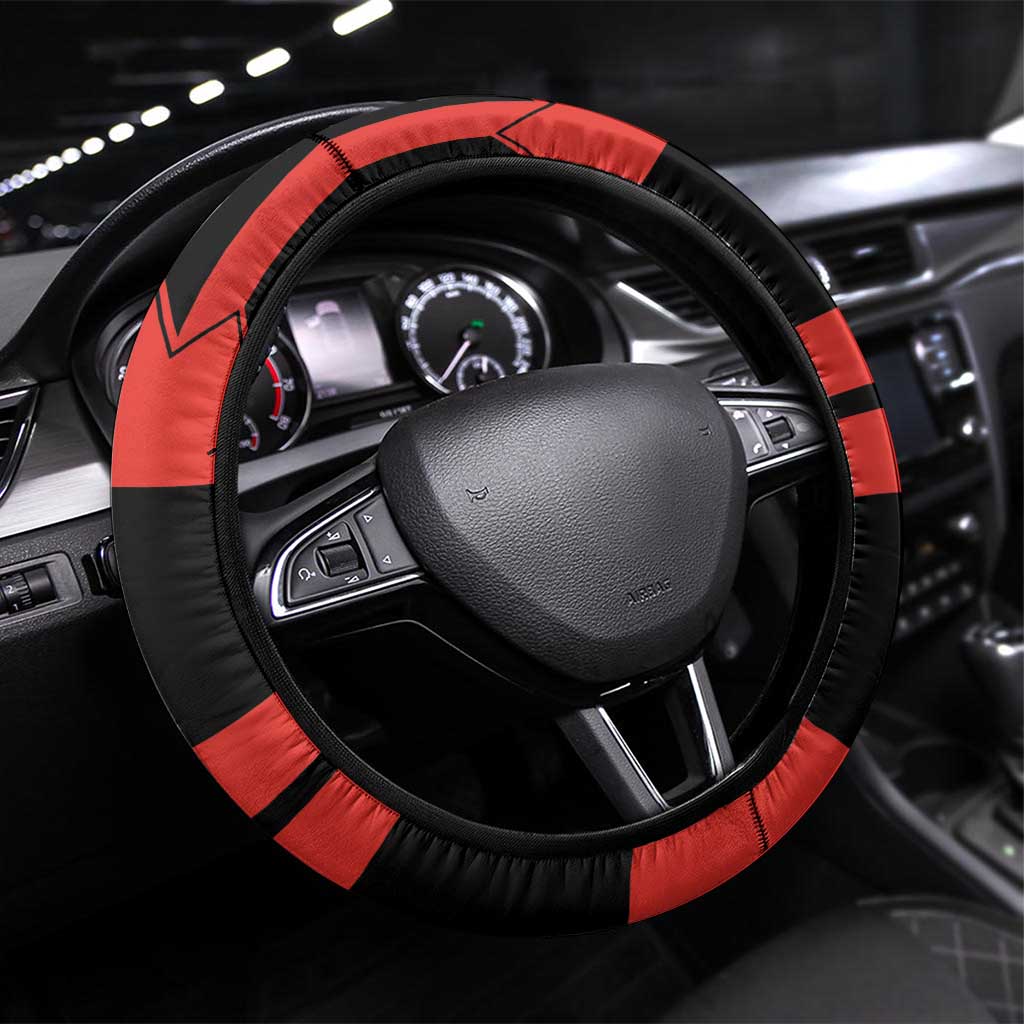 New Zealand Rugby Pacific Steering Wheel Cover Whatumoana Classic Retro 2025 LT9 Universal Fit Red - Polynesian Pride