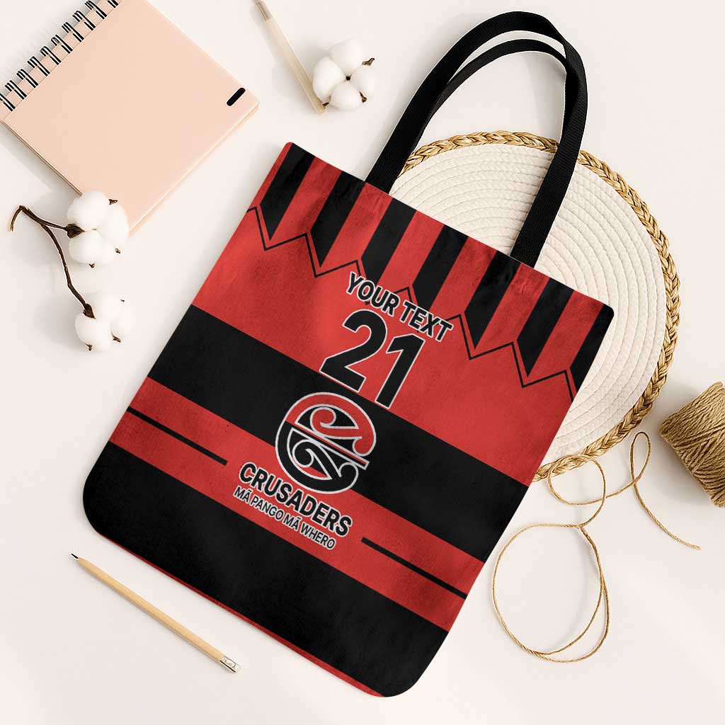New Zealand Rugby Pacific Custom Tote Bag Whatumoana Classic Retro 2025 LT9 Black Strap One Size Red - Polynesian Pride