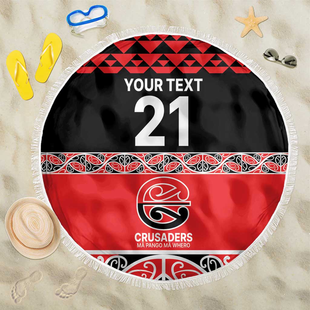 New Zealand Rugby Pacific Custom Beach Blanket Whatumoana Maori Kowhaiwhai Pattern LT9 One Size 150cm Blue - Polynesian Pride