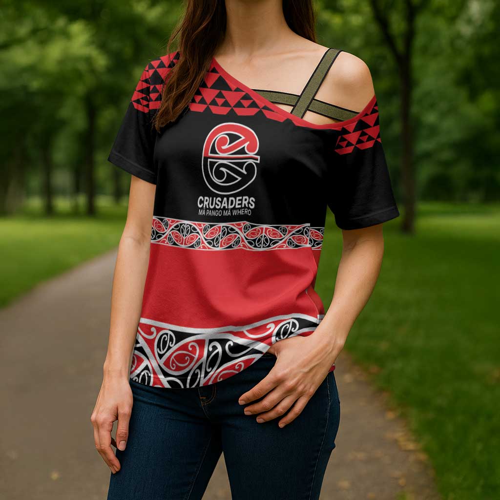New Zealand Rugby Pacific Custom Cross Shoulder Shirt Whatumoana Maori Kowhaiwhai Pattern - Polynesian Pride