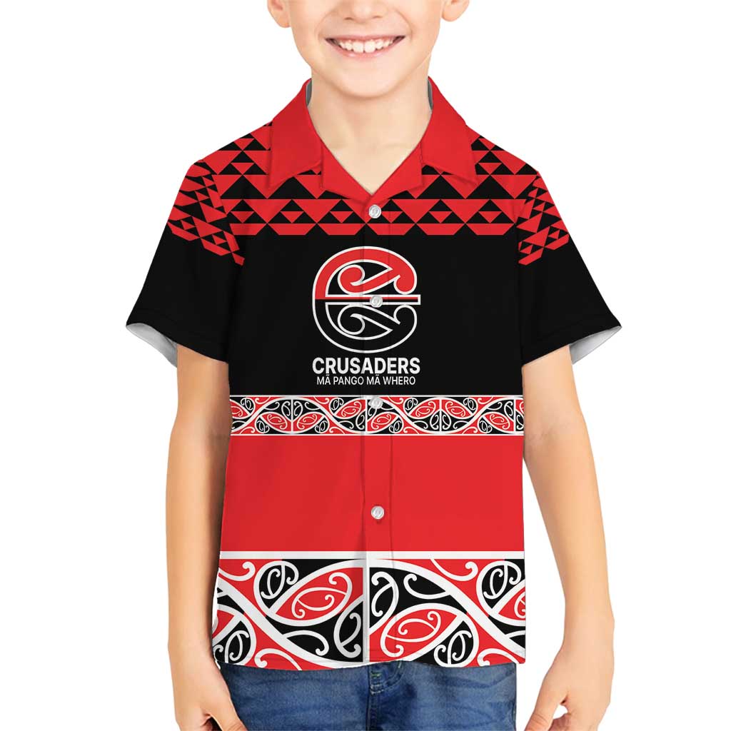 New Zealand Rugby Pacific Custom Family Matching Long Sleeve Bodycon Dress and Hawaiian Shirt Whatumoana Maori Kowhaiwhai Pattern LT9 Son's Shirt Blue - Polynesian Pride