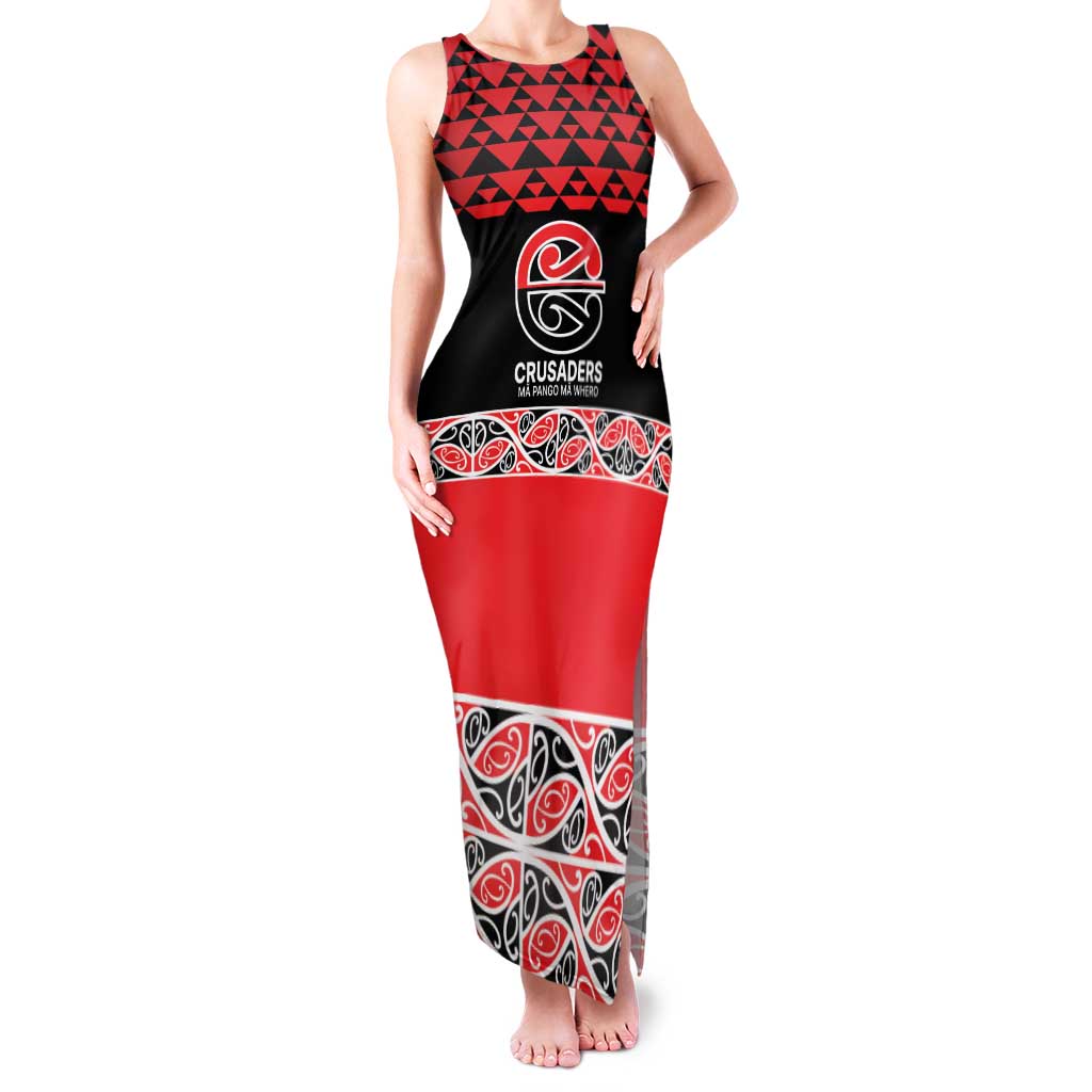 New Zealand Rugby Pacific Custom Family Matching Tank Maxi Dress and Hawaiian Shirt Whatumoana Maori Kowhaiwhai Pattern LT9 Mom's Dress Blue - Polynesian Pride