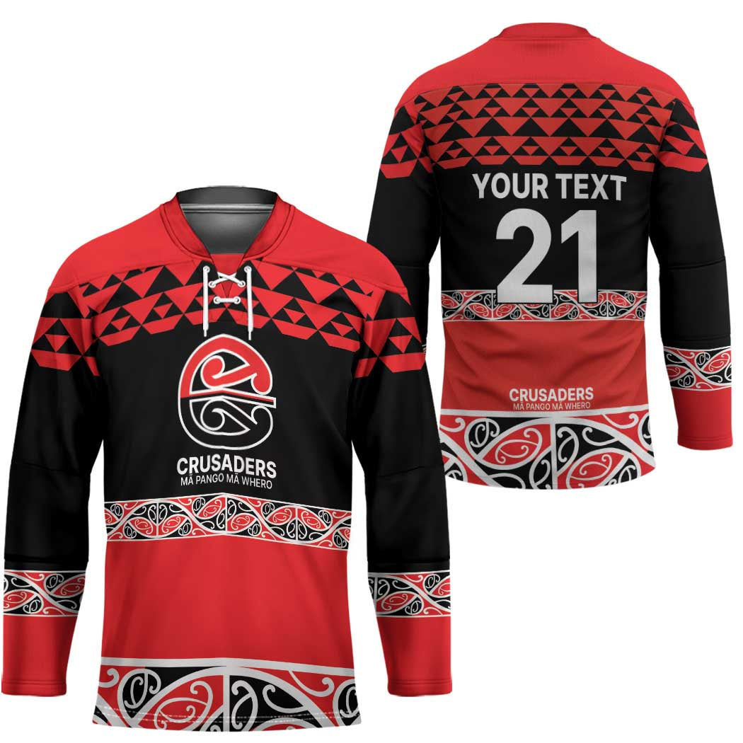 New Zealand Rugby Pacific Custom Hockey Jersey Whatumoana Maori Kowhaiwhai Pattern - Polynesian Pride