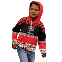 New Zealand Rugby Pacific Custom Kid Hoodie Whatumoana Maori Kowhaiwhai Pattern LT9 - Polynesian Pride