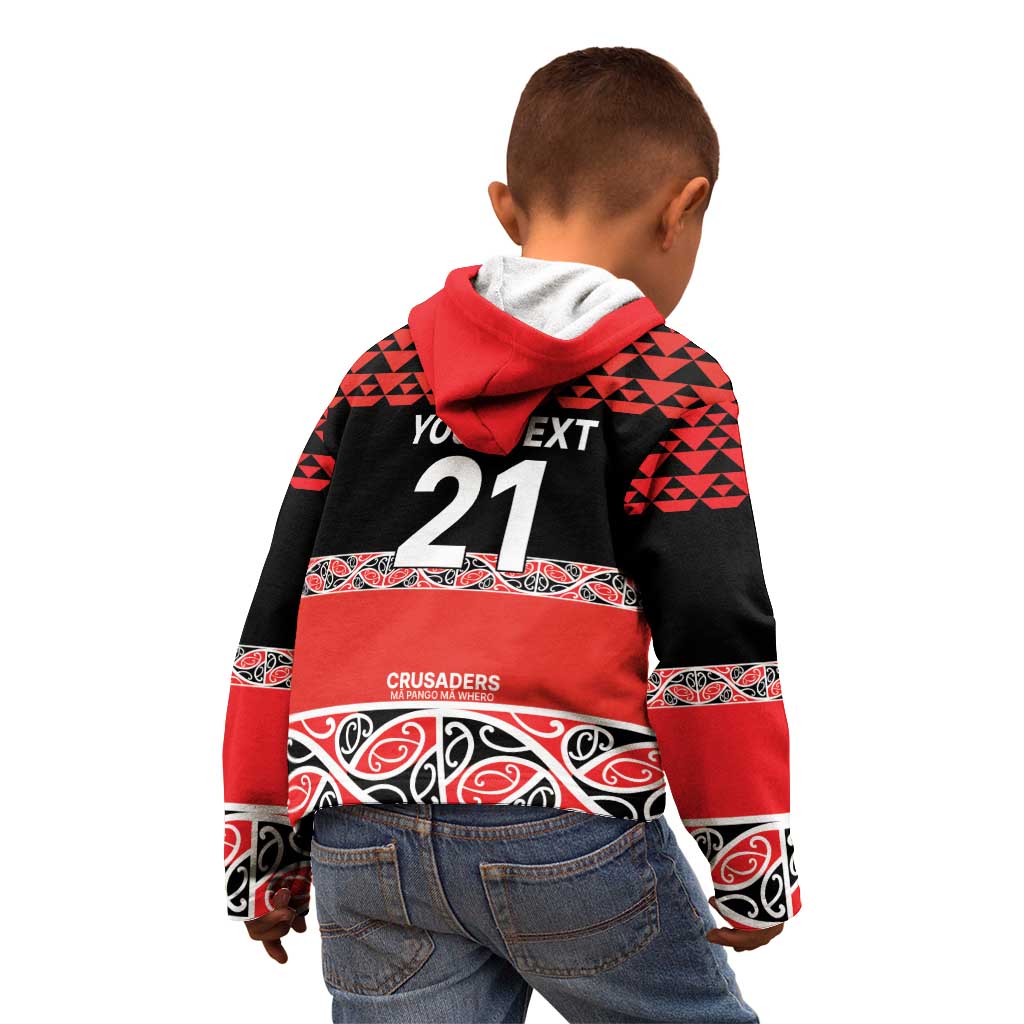 New Zealand Rugby Pacific Custom Kid Hoodie Whatumoana Maori Kowhaiwhai Pattern LT9 - Polynesian Pride