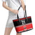 New Zealand Rugby Pacific Custom Leather Tote Bag Whatumoana Maori Kowhaiwhai Pattern