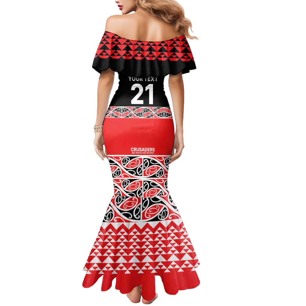 New Zealand Rugby Pacific Custom Mermaid Dress Whatumoana Maori Kowhaiwhai Pattern LT9 - Polynesian Pride