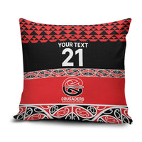 New Zealand Rugby Pacific Custom Pillow Cover Whatumoana Maori Kowhaiwhai Pattern LT9 Blue - Polynesian Pride