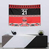 New Zealand Rugby Pacific Custom Tapestry Whatumoana Maori Kowhaiwhai Pattern LT9 - Polynesian Pride