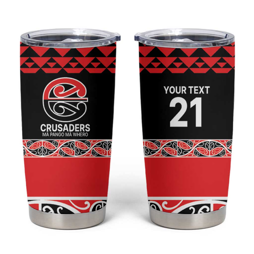 New Zealand Rugby Pacific Custom Tumbler Cup Whatumoana Maori Kowhaiwhai Pattern