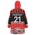 New Zealand Rugby Pacific Custom Wearable Blanket Hoodie Whatumoana Maori Kowhaiwhai Pattern
