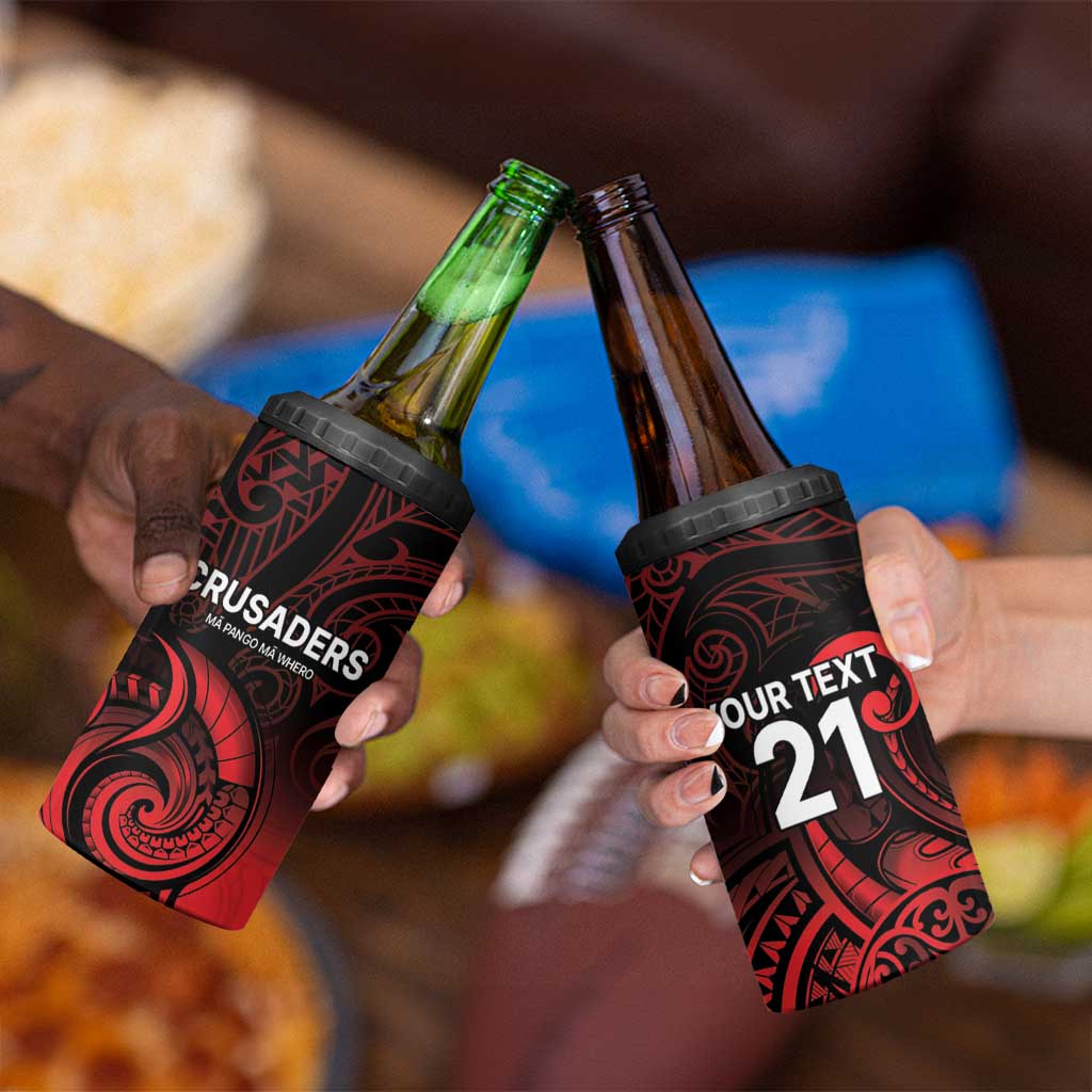New Zealand Rugby Pacific Custom 4 in 1 Can Cooler Tumbler Whatumoana Maori Tribal Tattoo LT9 - Polynesian Pride