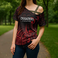 New Zealand Rugby Pacific Custom Cross Shoulder Shirt Whatumoana Maori Tribal Tattoo - Polynesian Pride