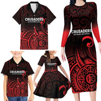 New Zealand Rugby Pacific Custom Family Matching Long Sleeve Bodycon Dress and Hawaiian Shirt Whatumoana Maori Tribal Tattoo LT9 - Polynesian Pride