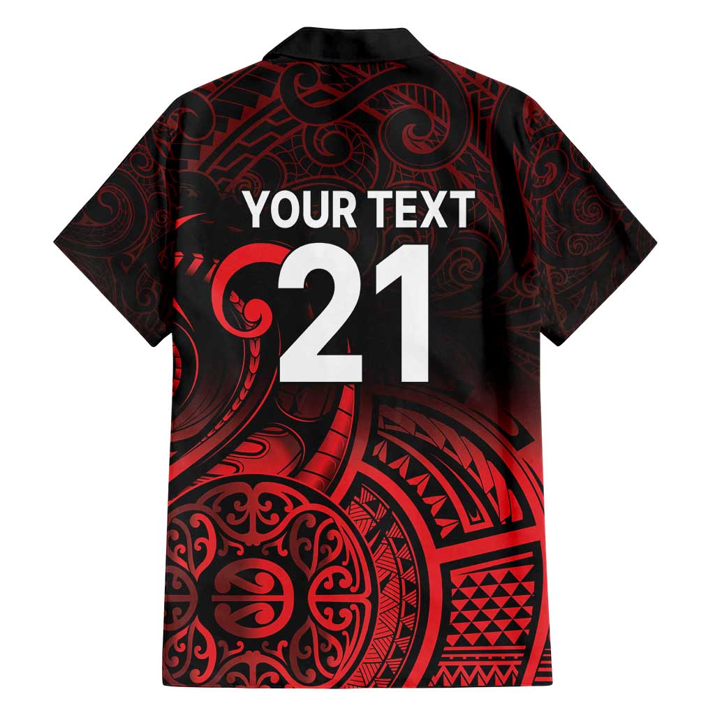 New Zealand Rugby Pacific Custom Family Matching Off Shoulder Short Dress and Hawaiian Shirt Whatumoana Maori Tribal Tattoo LT9 - Polynesian Pride