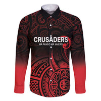 New Zealand Rugby Pacific Custom Family Matching Short Sleeve Bodycon Dress and Hawaiian Shirt Whatumoana Maori Tribal Tattoo LT9 Dad's Shirt - Long Sleeve Gold - Polynesian Pride