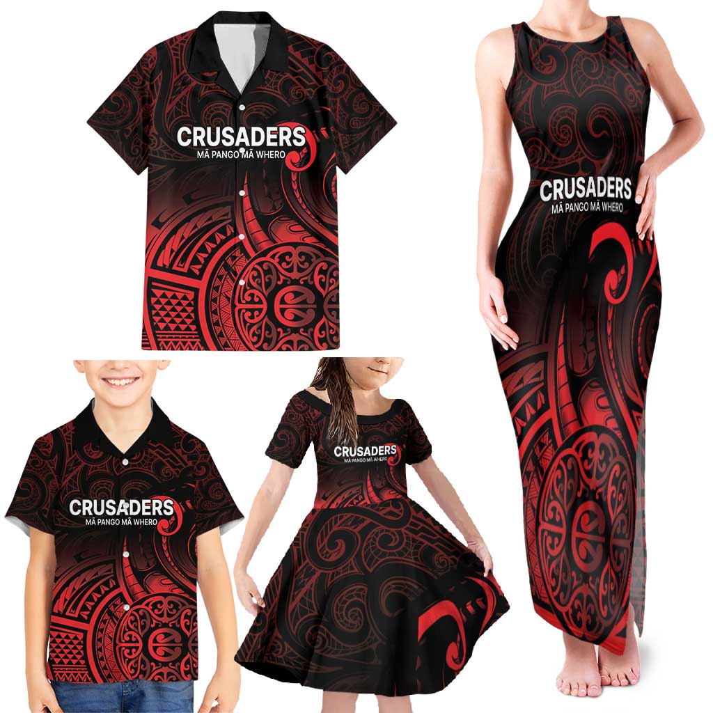 New Zealand Rugby Pacific Custom Family Matching Tank Maxi Dress and Hawaiian Shirt Whatumoana Maori Tribal Tattoo LT9 - Polynesian Pride