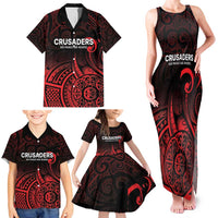 New Zealand Rugby Pacific Custom Family Matching Tank Maxi Dress and Hawaiian Shirt Whatumoana Maori Tribal Tattoo LT9 - Polynesian Pride