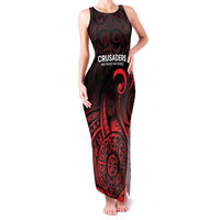 New Zealand Rugby Pacific Custom Family Matching Tank Maxi Dress and Hawaiian Shirt Whatumoana Maori Tribal Tattoo LT9 Mom's Dress Gold - Polynesian Pride