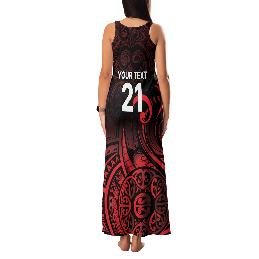 New Zealand Rugby Pacific Custom Family Matching Tank Maxi Dress and Hawaiian Shirt Whatumoana Maori Tribal Tattoo LT9 - Polynesian Pride