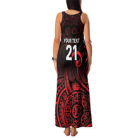 New Zealand Rugby Pacific Custom Family Matching Tank Maxi Dress and Hawaiian Shirt Whatumoana Maori Tribal Tattoo LT9 - Polynesian Pride