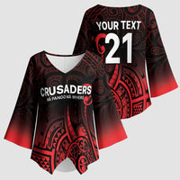 New Zealand Rugby Pacific Custom Kimono Sleeve Blouse Whatumoana Maori Tribal Tattoo - Polynesian Pride