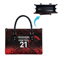 New Zealand Rugby Pacific Custom Leather Bag Whatumoana Maori Tribal Tattoo - Polynesian Pride