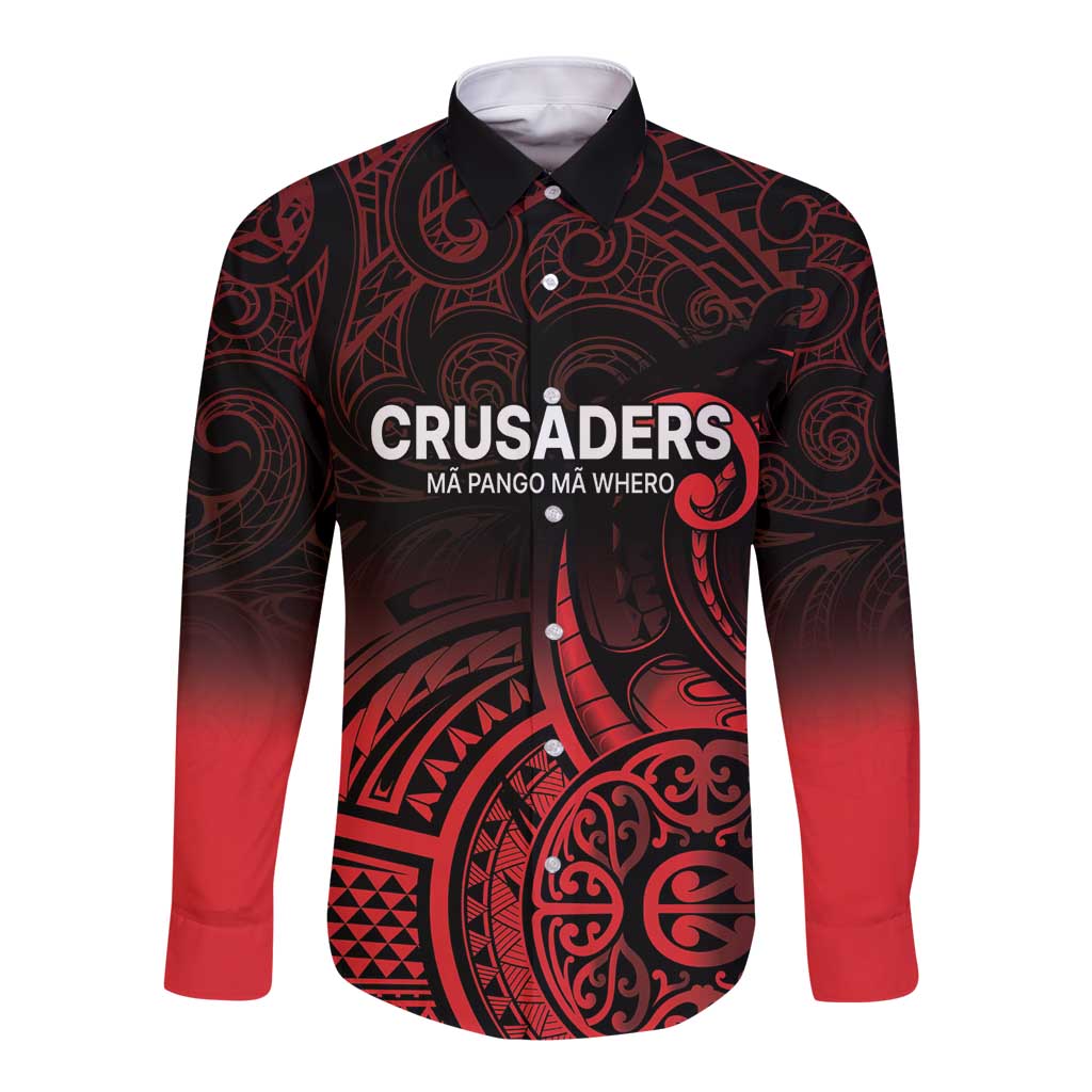 New Zealand Rugby Pacific Custom Long Sleeve Button Shirt Whatumoana Maori Tribal Tattoo