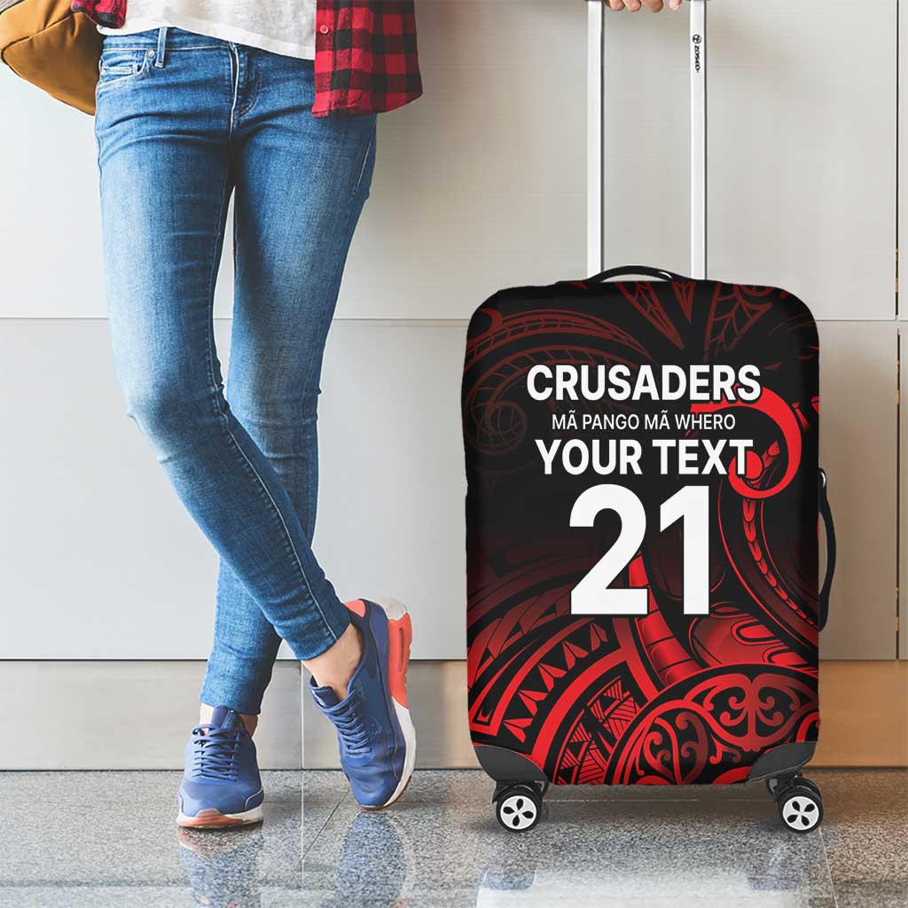 New Zealand Rugby Pacific Custom Luggage Cover Whatumoana Maori Tribal Tattoo