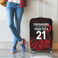 New Zealand Rugby Pacific Custom Luggage Cover Whatumoana Maori Tribal Tattoo