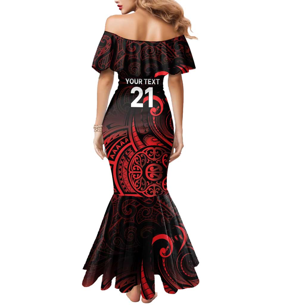 New Zealand Rugby Pacific Custom Mermaid Dress Whatumoana Maori Tribal Tattoo LT9 - Polynesian Pride