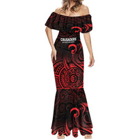 New Zealand Rugby Pacific Custom Mermaid Dress Whatumoana Maori Tribal Tattoo LT9 - Polynesian Pride