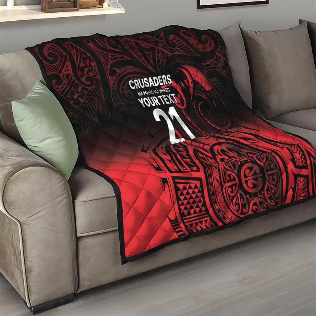 New Zealand Rugby Pacific Custom Quilt Whatumoana Maori Tribal Tattoo