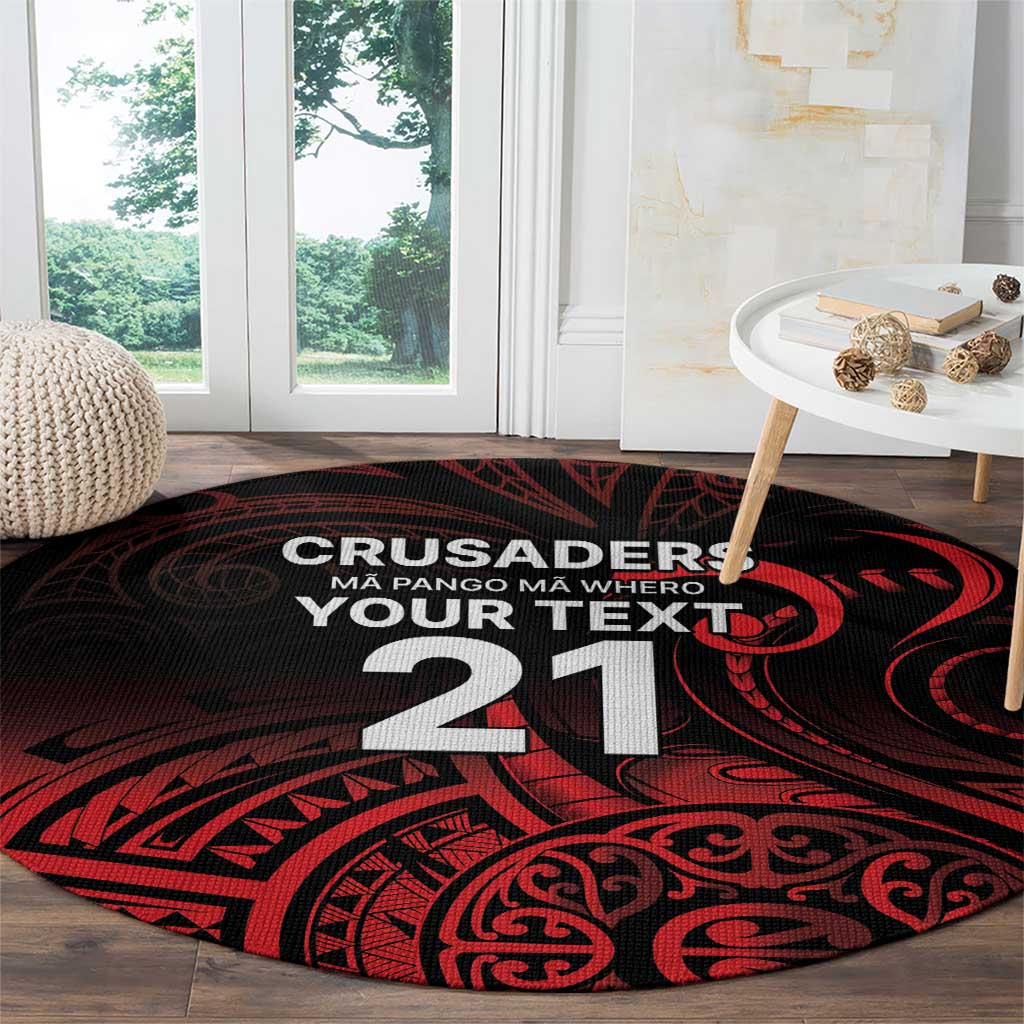 New Zealand Rugby Pacific Custom Round Carpet Whatumoana Maori Tribal Tattoo