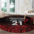 New Zealand Rugby Pacific Custom Round Carpet Whatumoana Maori Tribal Tattoo